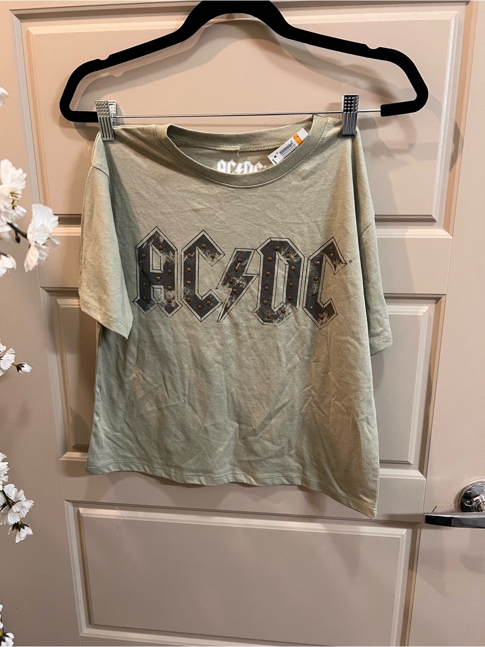Hybrid Apparel AC/DC Logo Tee in Sage Green